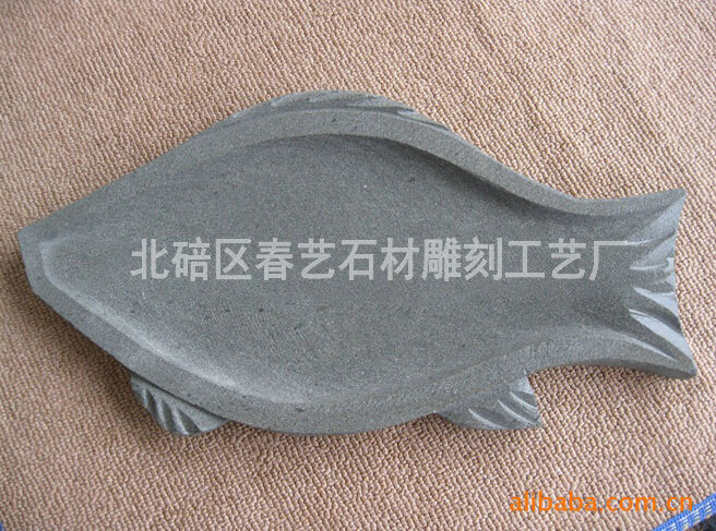 石雕石刻魚(yú)盤(pán)