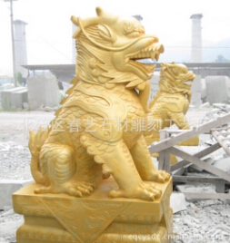 仿古石雕石獅的雕刻是一所的展現